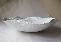 Image 9 of White Organic Papier Mache Bowl – Handmade Wabi Sabi Decor