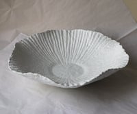 Image 8 of White Organic Papier Mache Bowl – Handmade Wabi Sabi Decor