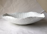 Image 12 of White Organic Papier Mache Bowl – Handmade Wabi Sabi Decor