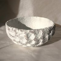 Image 11 of White Wabi Sabi Sculptural Bowl – Handmade Paper Mache Decor