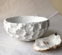 Image 6 of White Wabi Sabi Sculptural Bowl – Handmade Paper Mache Decor