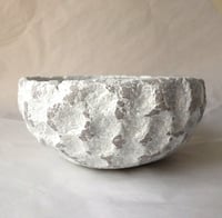 Image 2 of White Wabi Sabi Sculptural Bowl – Handmade Paper Mache Decor