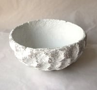 Image 3 of White Wabi Sabi Sculptural Bowl – Handmade Paper Mache Decor
