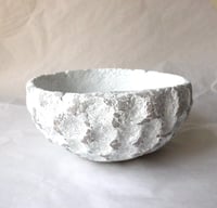 Image 8 of White Wabi Sabi Sculptural Bowl – Handmade Paper Mache Decor