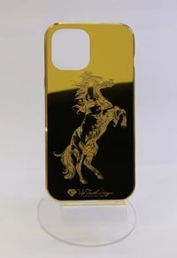 Image 1 of 24K Gold Luxury iPhone 12 Pro Max – Horse Stand Artistic Edition (Custom)
