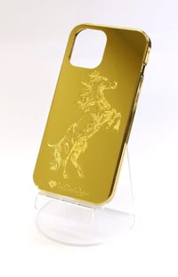 Image 2 of 24K Gold Luxury iPhone 12 Pro Max – Horse Stand Artistic Edition (Custom)