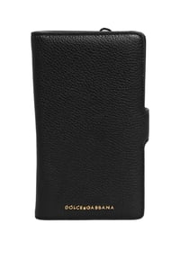 Image 1 of Dolce & Gabbana Flip Phone Case – Black Calf Leather (iPhone 11 Pro)