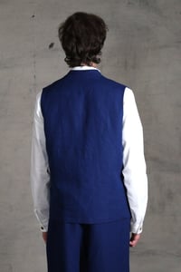 Image 11 of Clayton Gilet linen - French Blue 