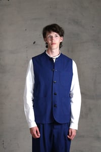 Image 14 of Clayton Gilet linen - French Blue 