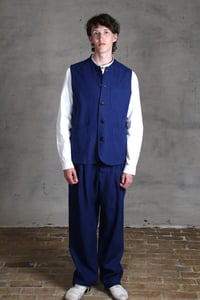 Image 5 of Clayton Gilet linen - French Blue 
