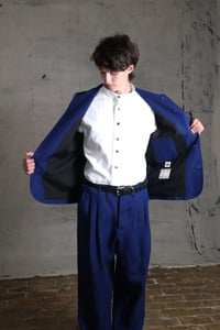 Image 12 of Clayton Gilet linen - French Blue 
