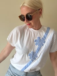 Image 2 of Vintage 1980s Flower & Stripe Tee