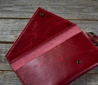 Image 2 of Wristlet Hand Bag -Red/Red/Red/Antique Brass