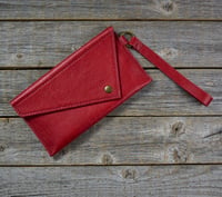Image 1 of Wristlet Hand Bag -Red/Red/Red/Antique Brass II