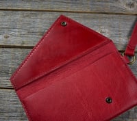 Image 2 of Wristlet Hand Bag -Red/Red/Red/Antique Brass II