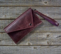 Image 1 of Wristlet Hand Bag -Purple/Pink/Purple/Nickel