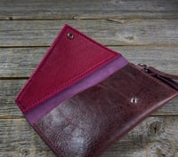 Image 2 of Wristlet Hand Bag -Purple/Pink/Purple/Nickel