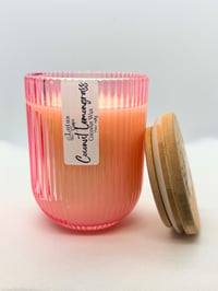 Image 1 of Pink Ribbed Candles 