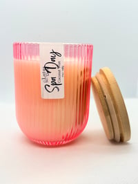 Image 2 of Pink Ribbed Candles 