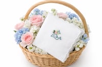 Image 1 of Threadella Studio Custom A Cotton Handkerchief – Gift for Him or Her, Wedding & Anniversary Hanky