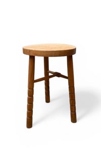 Image 2 of Vintage French stool / Tabouret tripode années 60