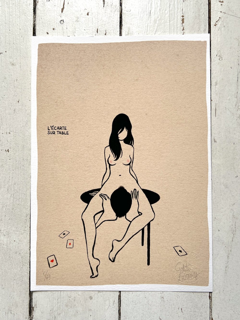 Image of "Rideau de bouche" / "L'écarte sur table" tirage et découpages interactifs