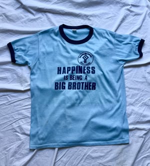 Ringer Tee from 70's "Happiness is Being a Big Brother" - Size M