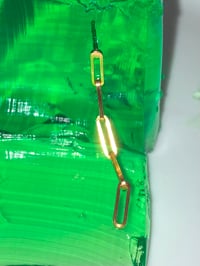 Image 3 of angular link earrings (gold plated)