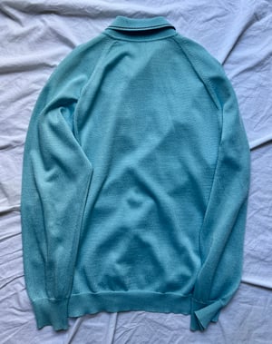 Vintage Baby Blue Knitted Polo - Size S