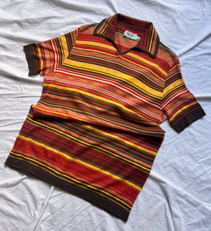 Kenzo Homme Stripe Knitted Polo from 90's - Size 48