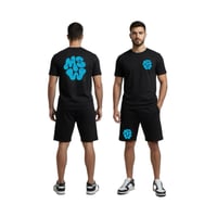 Image 1 of MSW Blue bubble logo t-shirt & shorts set