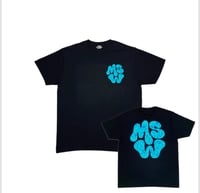 Image 3 of MSW Blue bubble logo t-shirt & shorts set