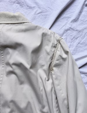 Hermès Cream Jacket with Contrasting Leather Detail - Size 50