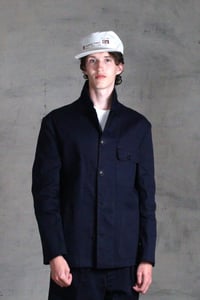 Image 2 of BRITISH WORKWEAR JACKET wax cotton - Navy