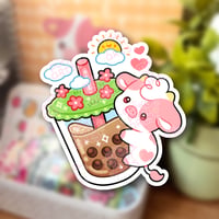 Image 1 of Diecut Sticker - Boba Milk Tea
