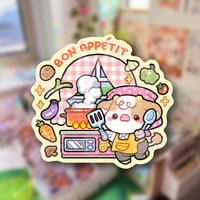 Image 1 of Diecut Sticker - Cooking Moomoo