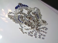 Image 3 of Diamond Imperial Double Head Eagle in Diamonds and Sapphires.