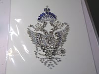 Image 5 of Diamond Imperial Double Head Eagle in Diamonds and Sapphires.