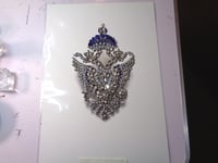 Image 6 of Diamond Imperial Double Head Eagle in Diamonds and Sapphires.