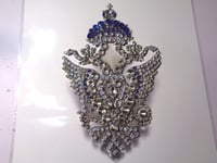 Image 7 of Diamond Imperial Double Head Eagle in Diamonds and Sapphires.
