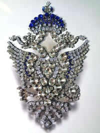 Image 13 of Diamond Imperial Double Head Eagle in Diamonds and Sapphires.