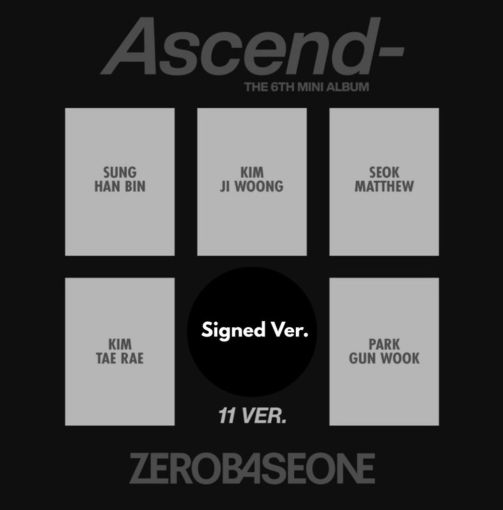 Image of [PRE-ORDER] ZEROBASEONE ‘Ascend-’ (11 Ver. - SIGNED Ver.)