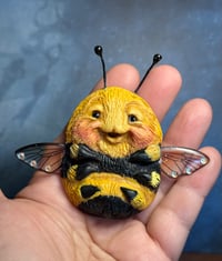 Image 2 of Made to Order Chubby Bumblebee magnet with flower or heart
