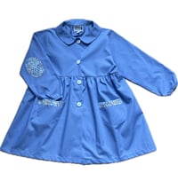 Image 1 of Tablier école Violette, bleu ciel 