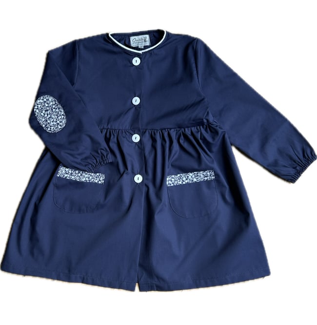 Tablier école Violette, bleu marine 