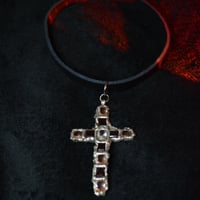 Image 7 of Prismatic Crucifix Choker (Pastels/Reds)