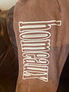 S MENS CLAY NIKE SWEATPANTS "HOMEAUX" VERTICAL YT INK