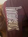 **UPCYCLED**S MAROON ADIDAS SWEATPANTS "HOMEAUX" VERTICAL YT INK