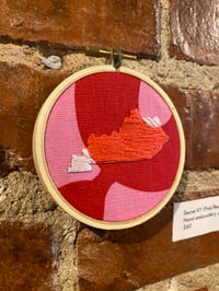 Image 2 of Original Hand Embroidery Artwork - Secret KY (Pink/Red)