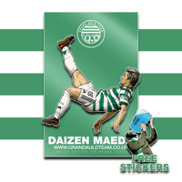 Daizen Maeda pin badge + free stickers